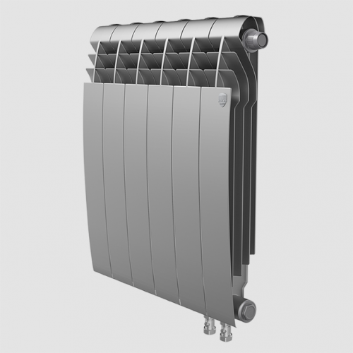 Биметаллический радиатор отопления  Royal Thermo Biliner 500 V 12 Секций Silver Satin