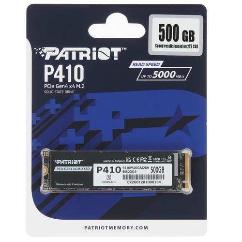 500 ГБ M.2 NVMe накопитель Patriot P410 [P410P500GM28H]