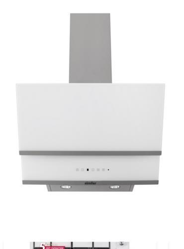 Вытяжка наклонная Simfer SM63W1 белый/белый, серебристый