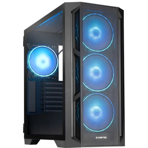 Корпус CHIEFTEC Apex Lumo GA-01B-L-OP без БП, боковая панель из зак. стекла, 3xARGB 140мм спереди, 1xARGB 140мм сзади