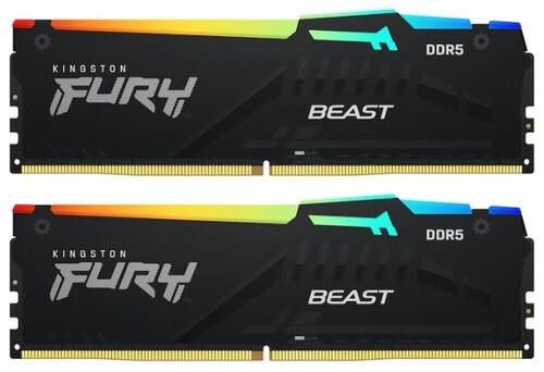 Оперативная память Kingston FURY Beast Black AMD RGB [KF560C36BBEAK2-64] 64 ГБ