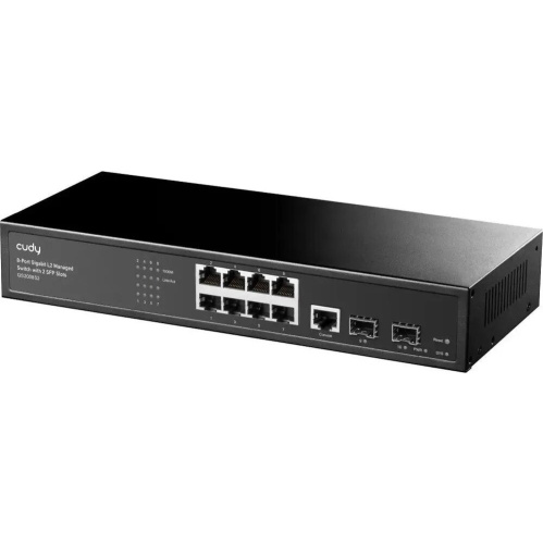 Коммутатор управляемый Cudy GS2008S2 (L2) 8x1Гбит/с 2SFP