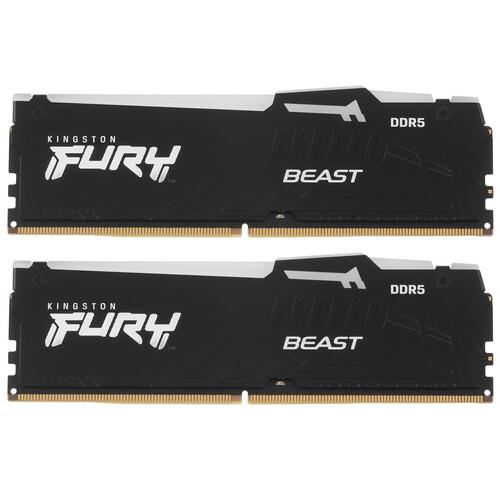 Оперативная память Kingston FURY Beast Black RGB [KF560C30BBEAK2-16] 16 ГБ