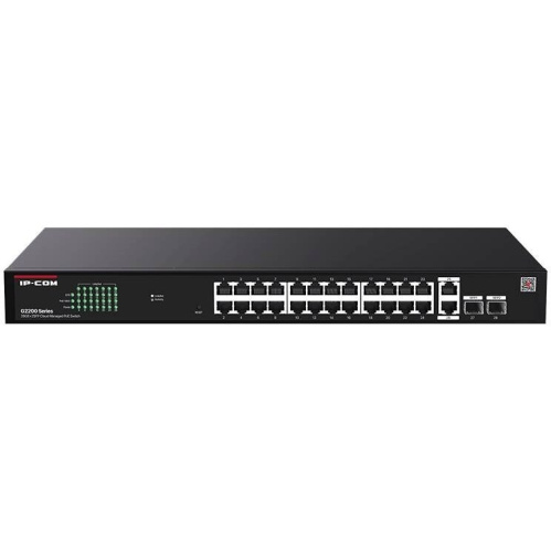 Web smart коммутатор IP-COM G2228P-24-410W с 26 гигабитными портами и 2 SFP-портоми, PoE 24х30Вт (до 370Вт)