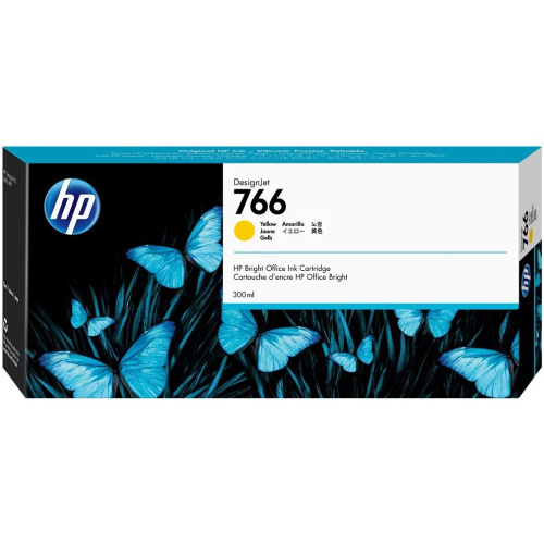 Картридж HP 766 P2V91A желтый для HP DesignJet XL 3600 MFP, 300 мл
