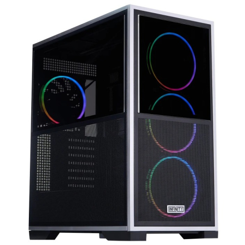 Корпус 1STPLAYER Infinity IF8 ARGB Black (IF8-BK-4FO7-14) / E-ATX / 4x140mm ARGB fans