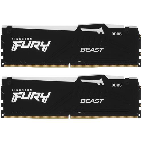 Оперативная память Kingston FURY Beast Black AMD RGB [KF556C36BBEAK2-16] 16 ГБ