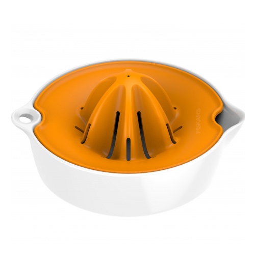 Соковыжималка цитрусовая Fiskars Functional Form 1016125 белый/оранжевый