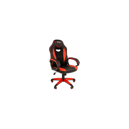 Кресло игровое BRABIX Blaze GM-162 (532580) TW/экокожа, черное/красное