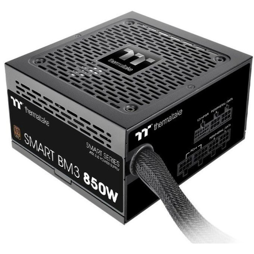 Блок питания Thermaltake Smart BM3 (PS-SPD-0850MNFABE-3) Gen.5 ATX 850W 80+ bronze 24pin APFC 120mm fan 12xSATA Cab Manag RTL