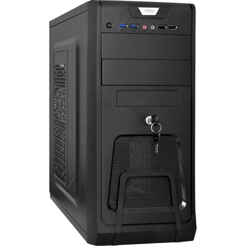 Корпус ExeGate CP-603UB Black EX283218RUS ATX, CP500W, 80mm, 2xUSB+2xUSB3.0, Audio, замок блокировки кнопки питания