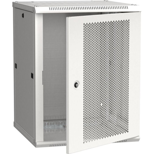 Шкаф коммутационный ITK Linea W (LWR3-15U66-PF) настенный 15U 600x450мм пер.дв.перфор. серый сталь