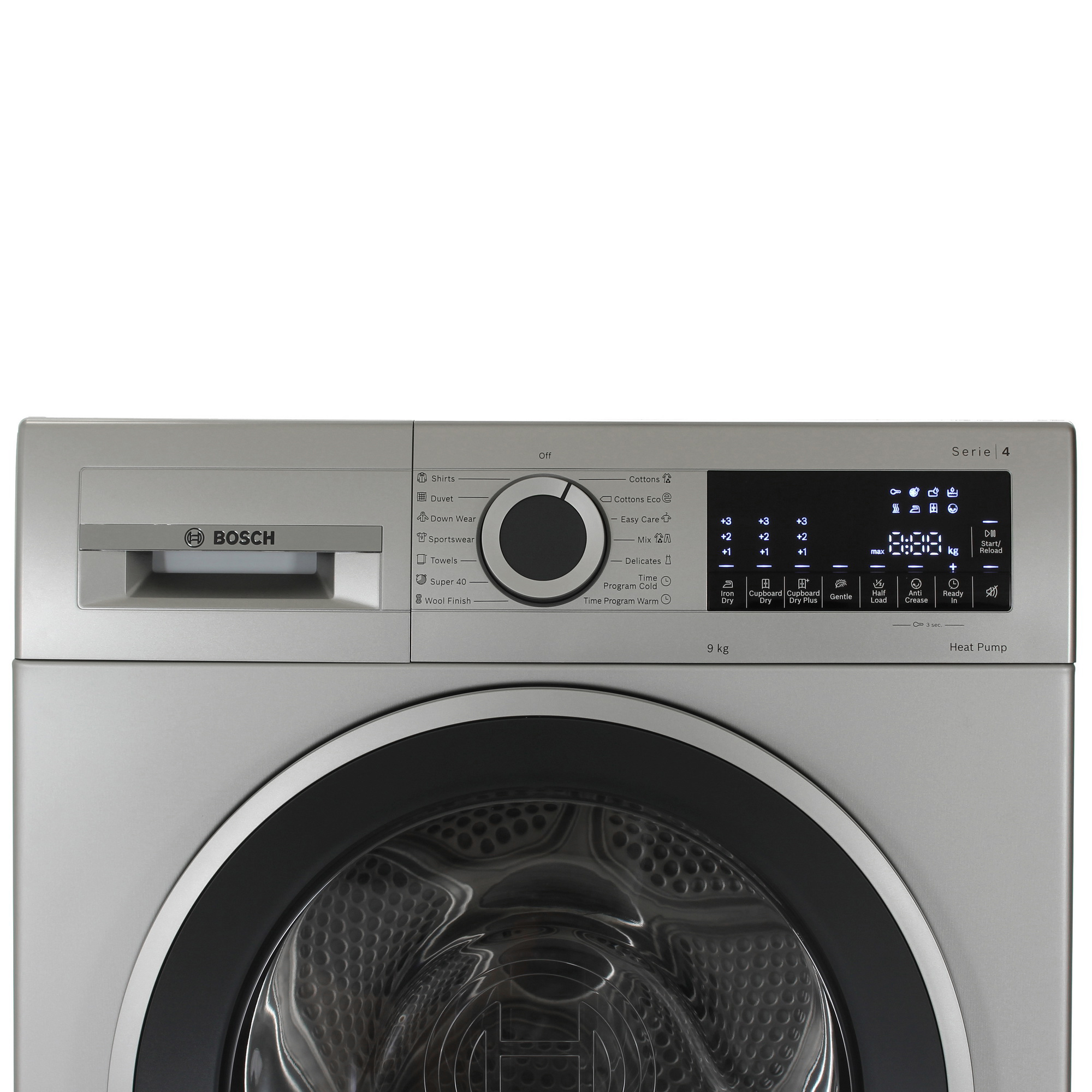 Сушильная машина Bosch WQG1420XME серый Сушильная машина Bosch WQG1420XME серый — Внешний вид с другого ракурса