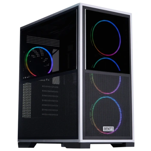 Корпус 1STPLAYER Infinity IF8 ARGB Black (IF8-BK-4FO7-14) / E-ATX / 4x140mm ARGB fans