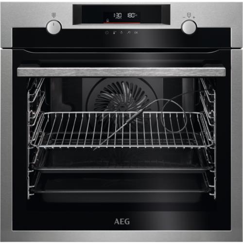Электрический духовой шкаф AEG BPE546360M серебристый