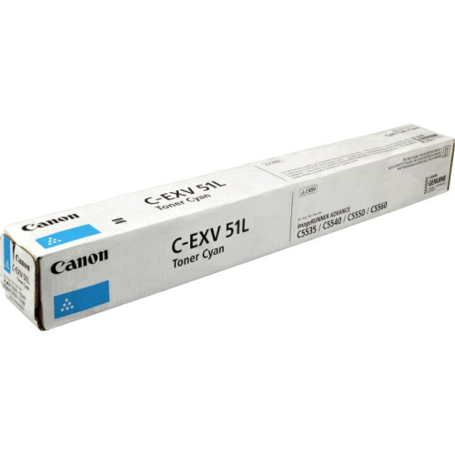 Тонер Canon C-EXV51LC 0485C002 голубой туба для копира