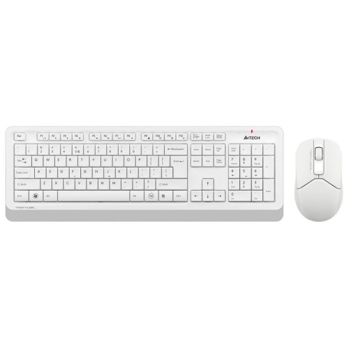 Клавиатура + мышь A4Tech Fstyler FG1012 клав:белый мышь:белый