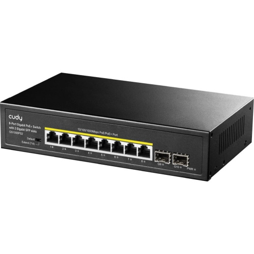 Коммутатор неуправляемый Cudy GS1008PS2 (L2) 8x1Гбит/с 2SFP 8PoE+ 120W