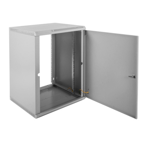 Шкаф коммутационный ЦМО ШРН-12.650 серый 12U 600x650мм пер.дв.стекл несъемн.бок.пан. 50кг