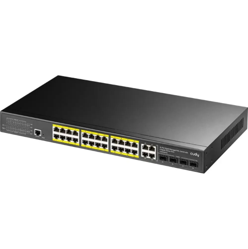 Коммутатор управляемый Cudy GS2028PS4-300W (L2) 28x1Гбит/с 4SFP 24PoE+ 300W