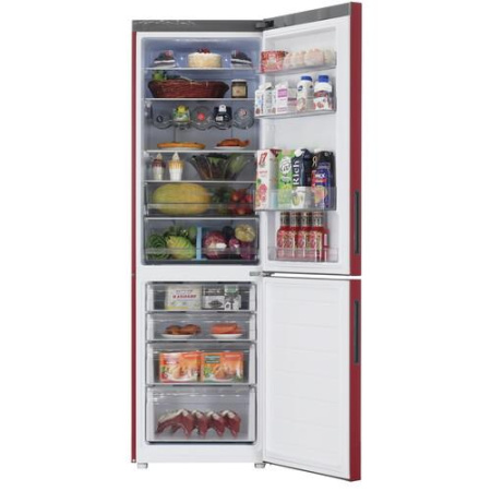 Холодильник с морозильником   Haier C2F636CRRGU1 красный
