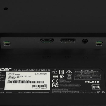 27" Монитор Acer KA272UAbmipx черный