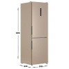 Холодильник с морозильником   Haier CEF535AGG золотистый