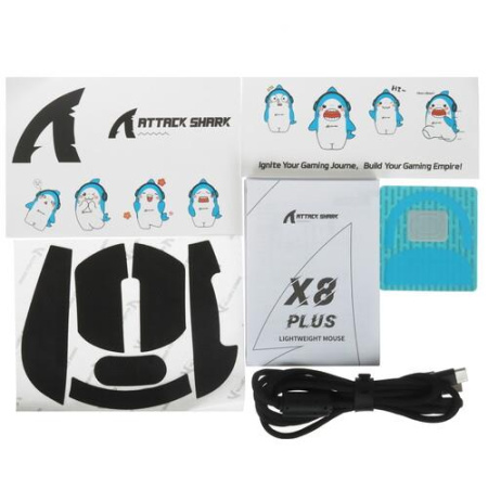 Мышь беспроводная/проводная Attack Shark X8Plus  черный