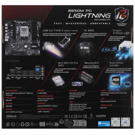 Материнская плата ASRock B650M PG Lightning