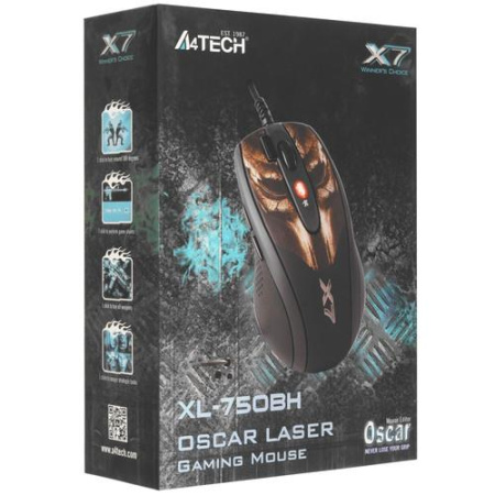 Мышь проводная A4Tech XL-750BH  черный