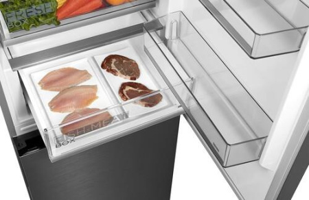 Холодильник с морозильником   Midea MDRB471MGF46O серебристый