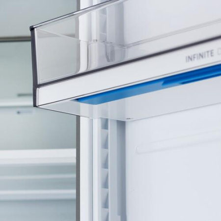 Холодильник с морозильником   Midea MDRB601MME46 серебристый
