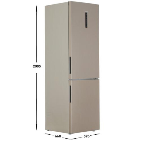 Холодильник с морозильником   Haier C2F637CGGU1 золотистый