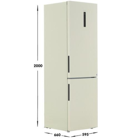 Холодильник с морозильником   Haier C2F637CCGU1 бежевый