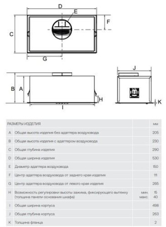 Вытяжка полновстраиваемая Haier HVQ-B4535W белый/белый