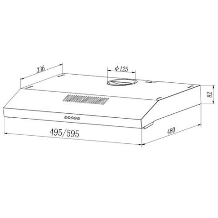 Вытяжка подвесная Oasis PO-50W белый