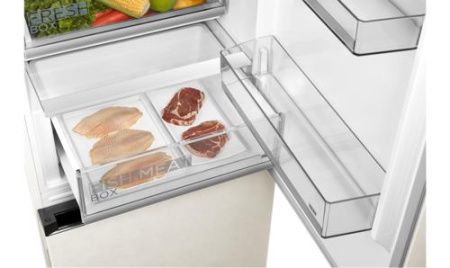 Холодильник с морозильником   Midea MDRB471MGF33O бежевый