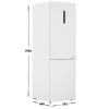 Холодильник с морозильником   Haier C4F637CWRGU1 белый