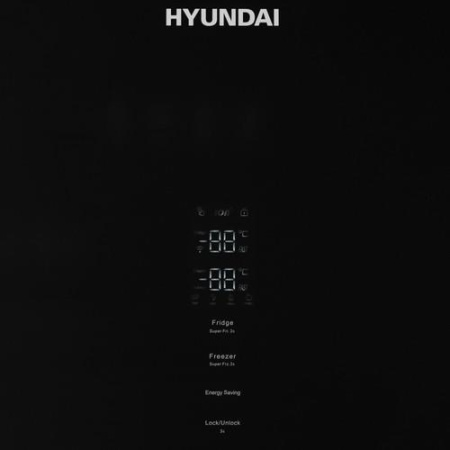 Холодильник с морозильником   Hyundai CC3586F черный