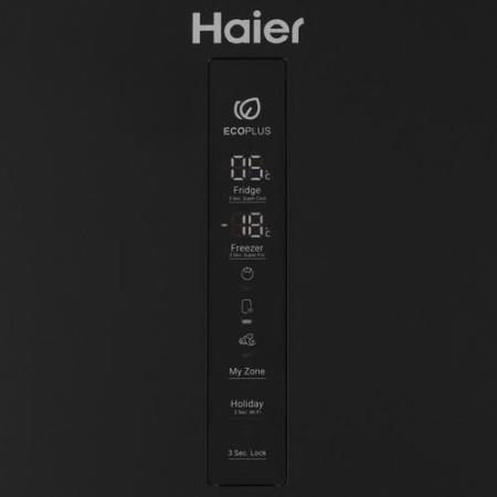 Холодильник с морозильником   Haier C4F637CBFRGU1 черный