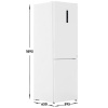 Холодильник с морозильником   Haier CEF535AWG белый
