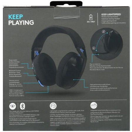 Беспроводные наушники Logitech G321 Lightspeed  черный 2025