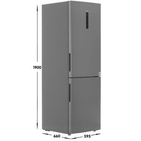 Холодильник с морозильником   Haier C4F637CFMRGU1 серебристый