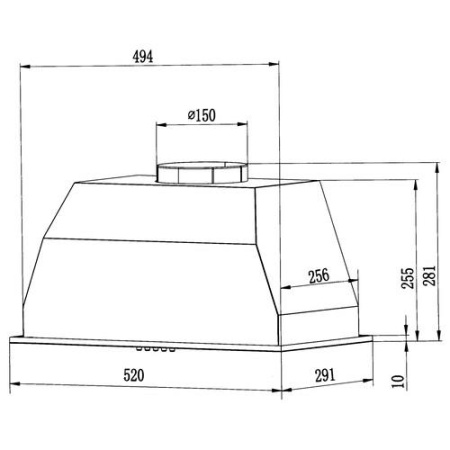 Вытяжка полновстраиваемая Weissgauff BOX 1200 WH белый