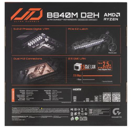 Материнская плата GIGABYTE B840M D2H