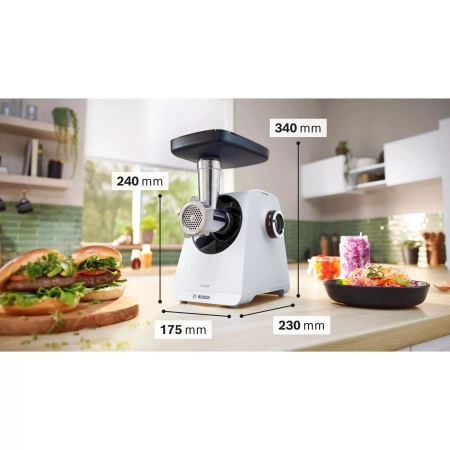 Мясорубка Bosch MFWS420W белый