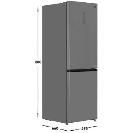 Холодильник с морозильником   Midea MDRB471MGF46O серебристый