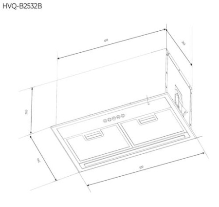 Вытяжка полновстраиваемая Haier HVQ-B2532B черный