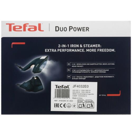 Утюг-отпариватель Tefal DUO POWER JF4032E0 синий