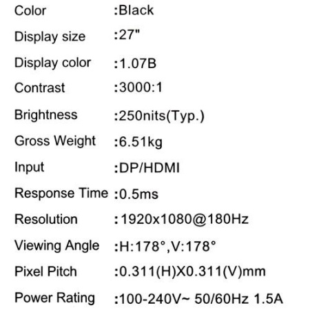 27" Монитор MSI MAG 27C6F черный